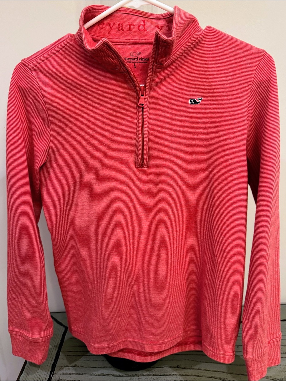 Vineyard Vines Kids Coral Quarter-Zip Pullover